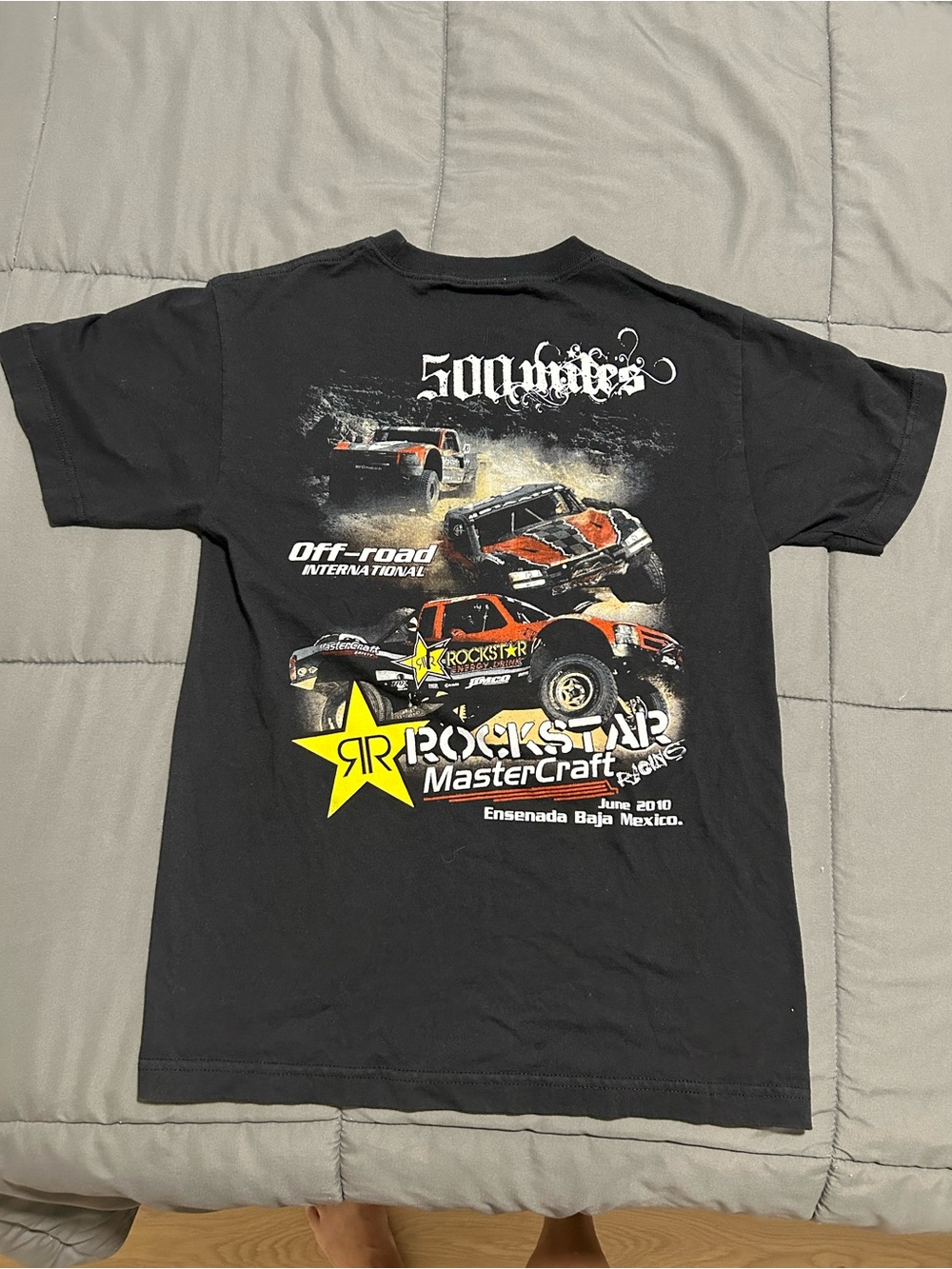 2010 Baja Ensenada Mexico, 500 Miles Rockstar Men’s ' Black Off-Road Graphic Tee